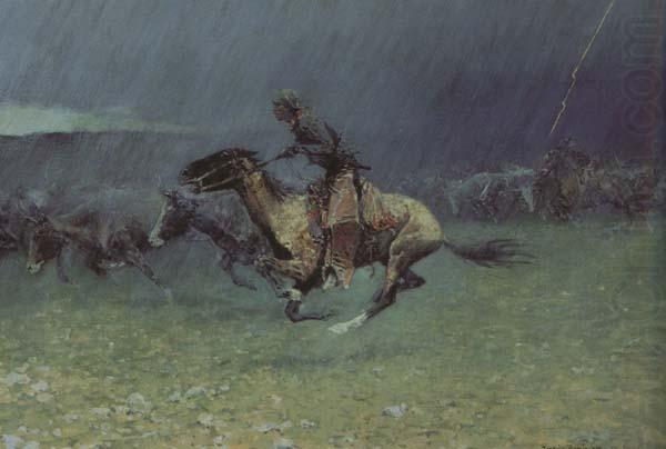 The Stampede by Lightning (mk43), Frederic Remington